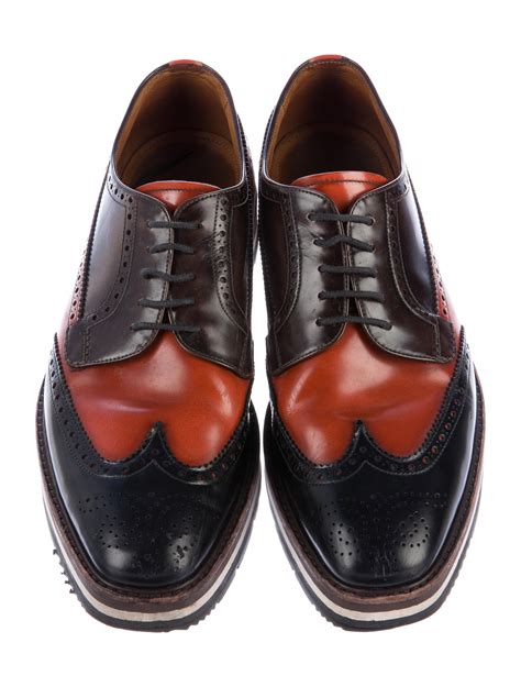 prada platform brogues men|Prada brogue leather shoes.